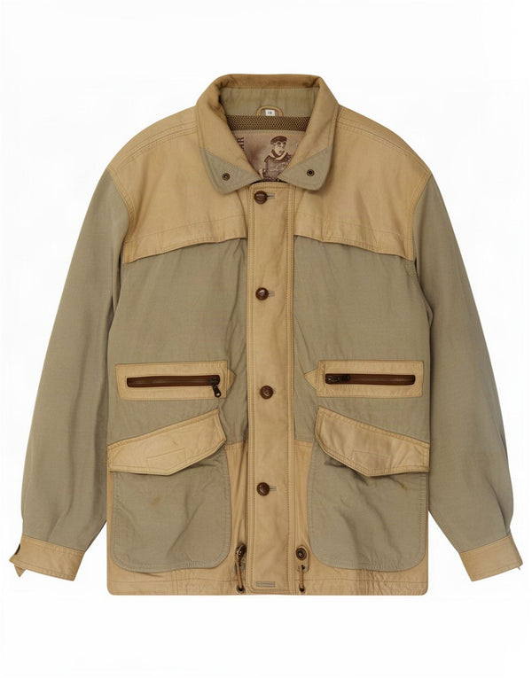 Conbipel Chaqueta De Cuero Para Hombre IT 50 Large Verde Colorblock