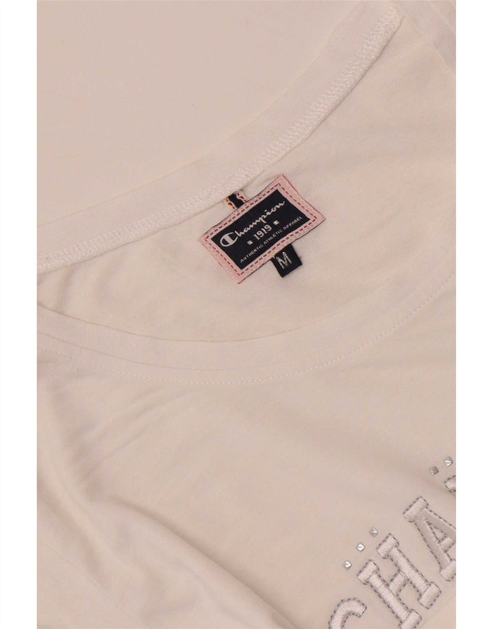 Champion Camiseta gráfica para mujer Top UK 12 Medium White