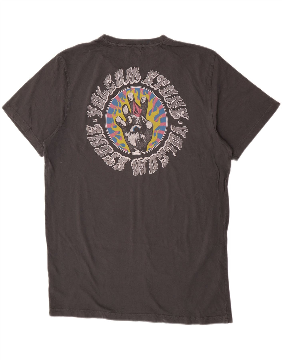 Volcom Camiseta con gráfico de corte moderno para hombre, talla grande, algodón gris