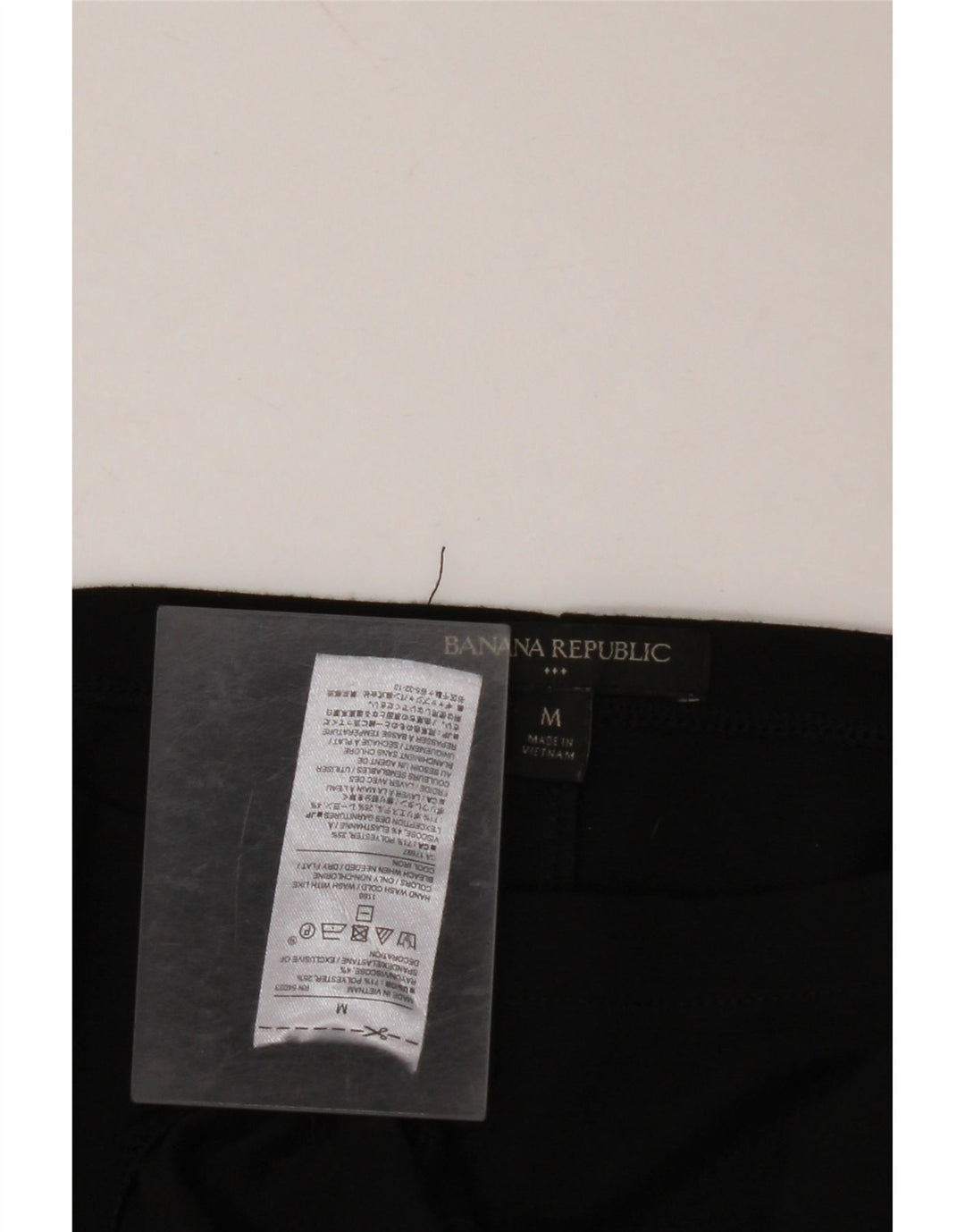 BANANA REPUBLIC Blusa de manga 3/4 para mujer UK 40 Mediano Poliéster negro