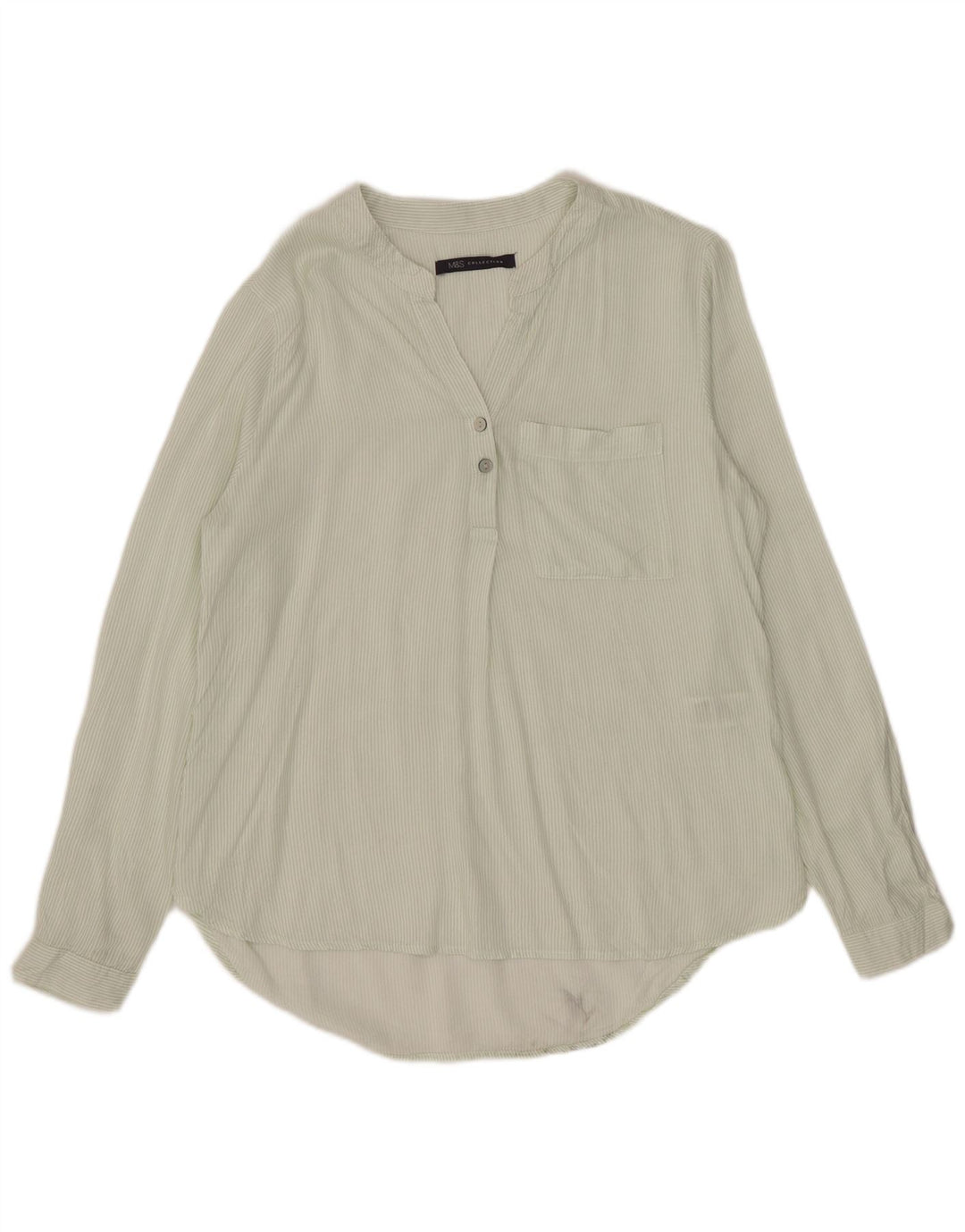 Marks & Spencer Camisa tipo jersey para mujer UK 6 XS Viscosa a rayas verdes