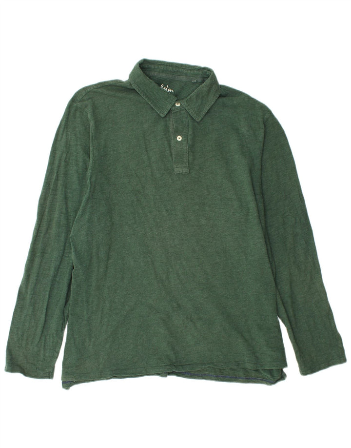 BODEN Polo de manga larga para hombre 2XL Algodón verde