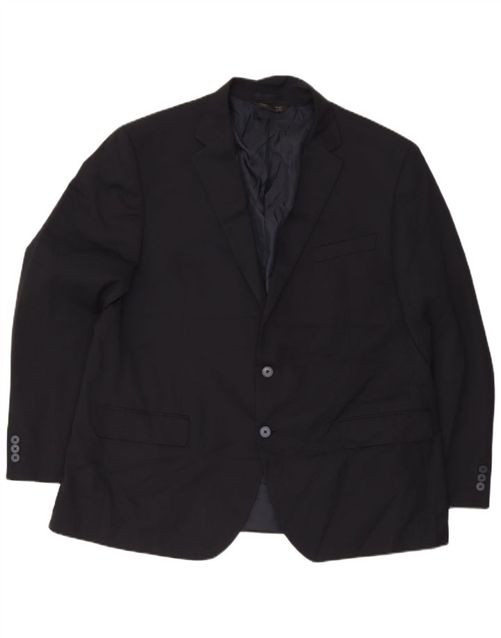 Marks & Spencer Chaqueta tipo blazer de 2 botones para hombre UK 48 4XL Poliéster azul marino
