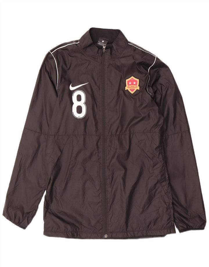 Nike - Chaqueta impermeable gráfica para hombre, talla pequeña, poliéster negro