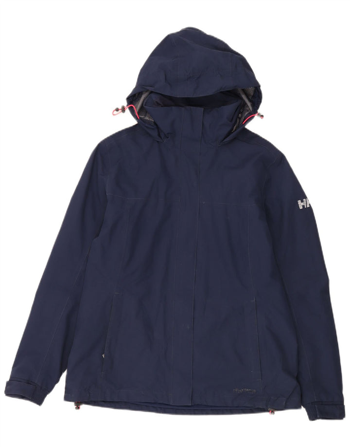 Helly Hansen Chaqueta cortavientos con capucha para mujer UK 44 Azul marino mediano