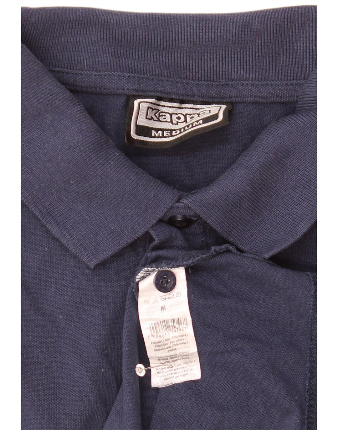 Polo Kappa Hombre Algodón Azul Marino Mediano