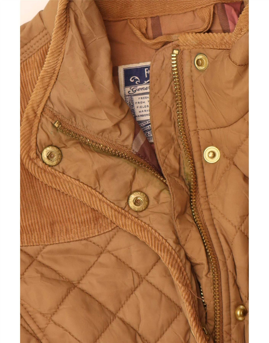 Chaqueta acolchada para mujer Joules UK 8 Small Beige Poliamida