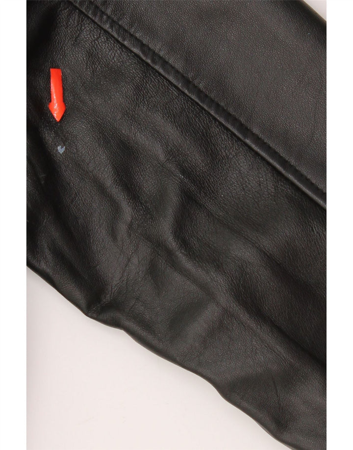 Conbipel Chaqueta Bomber De Cuero Para Hombre IT 48 Cuero Negro Mediano