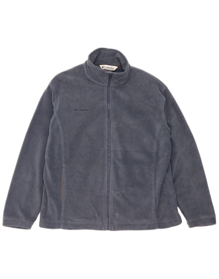 Columbia Chaqueta polar con forro para mujer UK 46 Grande Poliéster azul marino