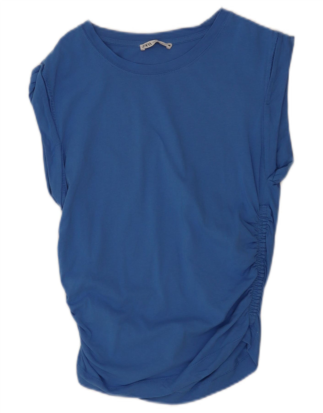 Zara Mujer Blusa Sin Mangas Top UK 10 Small Azul