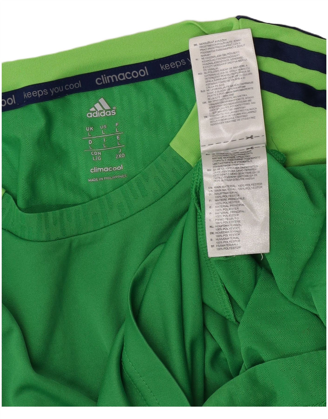 Adidas Mens Climacool Vest Top Grande Verde Colorblock Poliéster