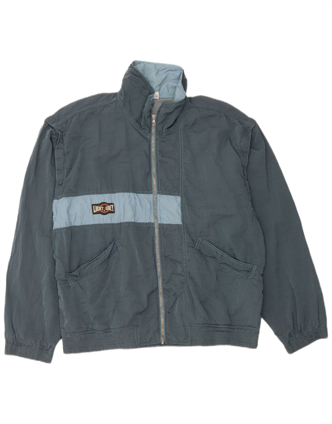 BELFE Chaqueta superior de chándal para hombre ES 38 Azul medio Poliamida con bloques de color