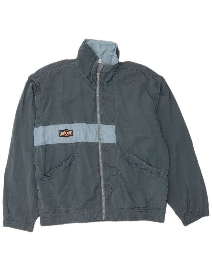 BELFE Chaqueta superior de chándal para hombre ES 38 Azul medio Poliamida con bloques de color