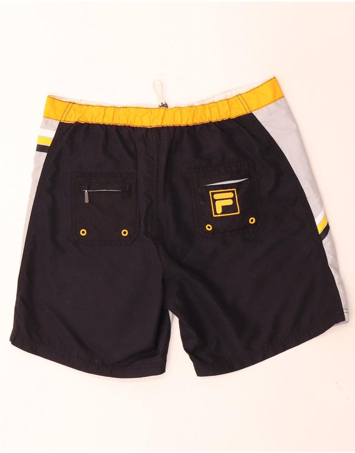 Fila Shorts De Baño Gráficos Para Hombre Poliéster Color Block Gris Grande