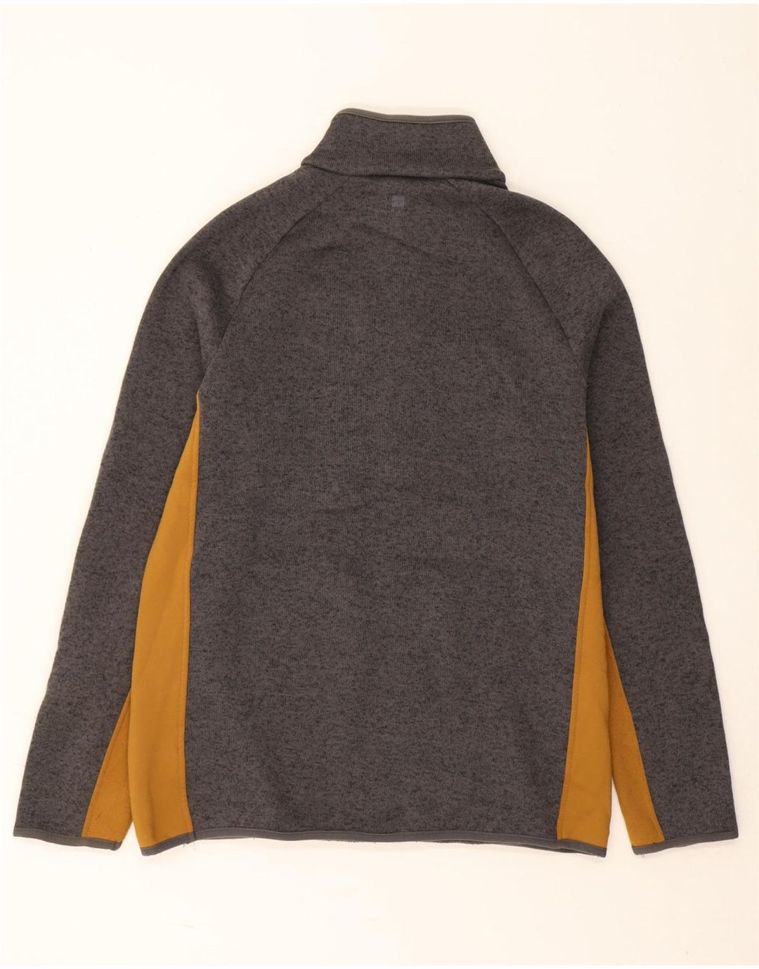 Mountain Warehouse Sudadera con cuello y cremallera para hombre, jersey grande en bloques de color gris