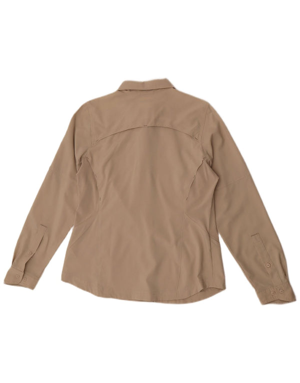 Camisa Columbia Omni-Shade para mujer UK 46 Poliéster beige grande