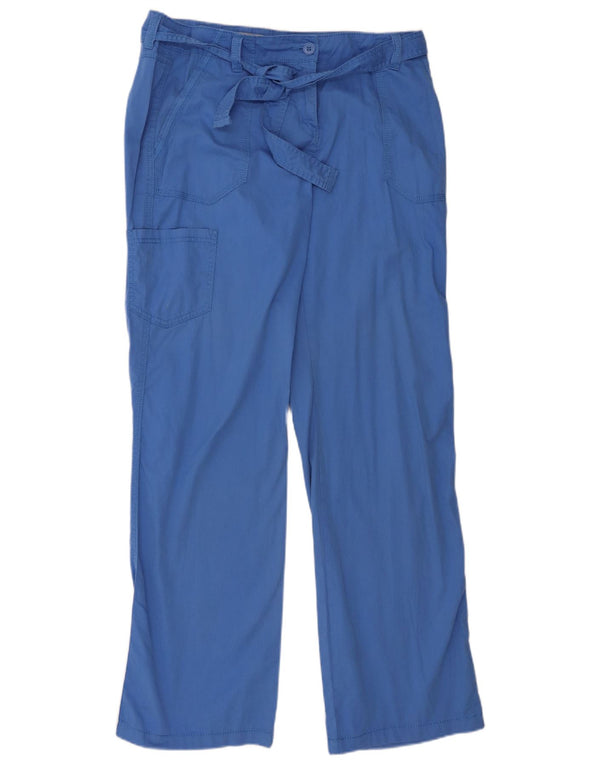Marks & Spencer Pantalones cargo rectos para mujer UK 40 Large W36 L33 Azul