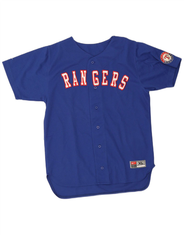 Nike Boys Rangers Graphic Jersey Top 13-14 años XL Azul Poliéster