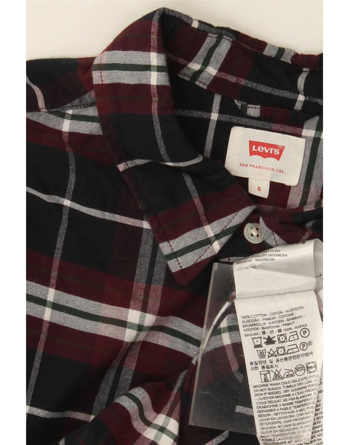Levi's Hombre Camisa De Franela De Algodón A Cuadros Negros Pequeños