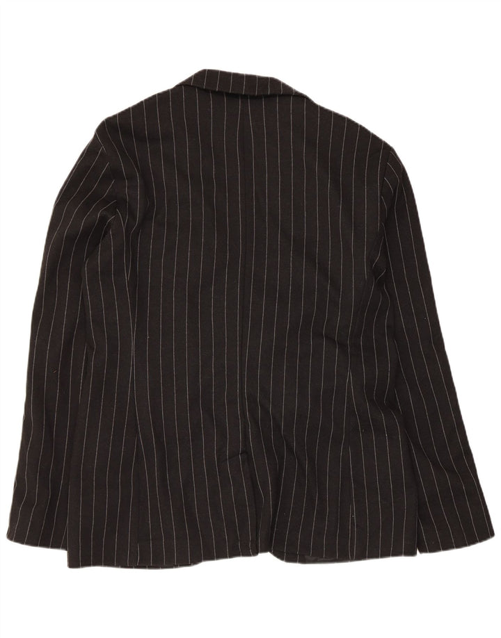 Zara Chaqueta tipo blazer de 2 botones para hombre UK 40 Grande Poliéster a rayas negras