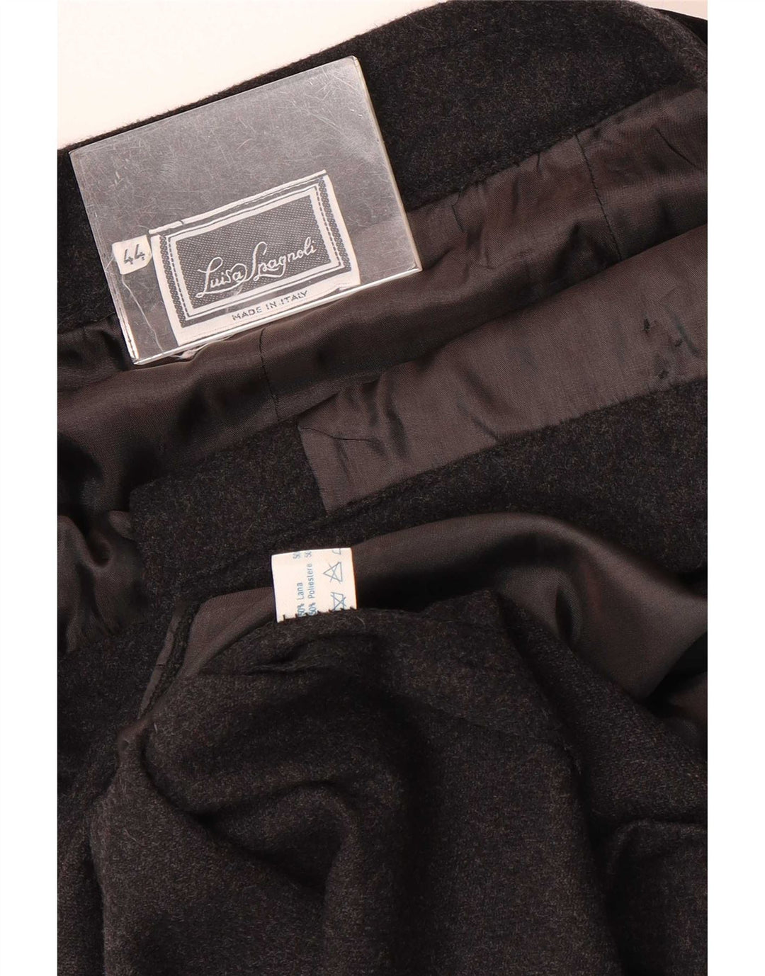 Luisa Spagnoli Falda lápiz para mujer IT 44 Medium W30 Lana gris