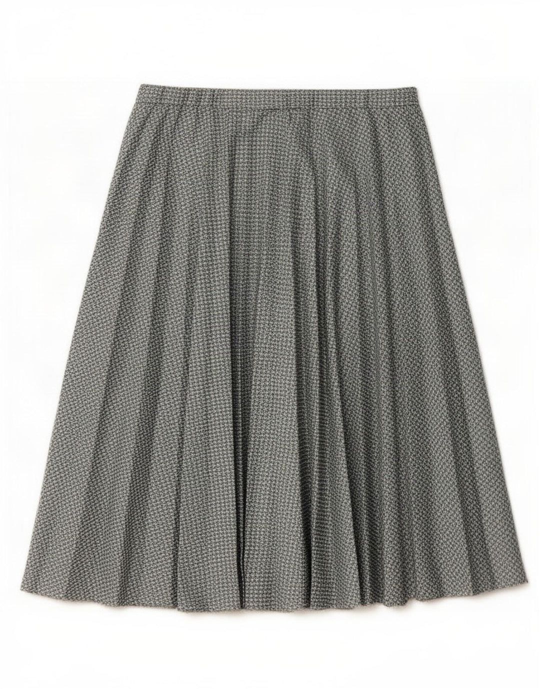 Falda plisada vintage para mujer W30 pata de gallo gris medio