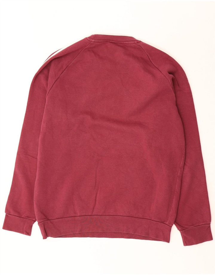 Adidas Hombre Sudadera Jumper Small Borgoña Algodón