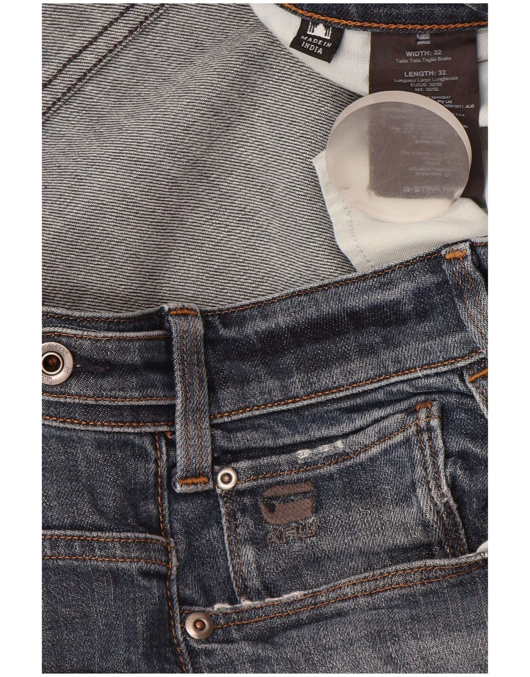 Vaqueros cónicos para hombre G-Star W32 L32 Algodón azul marino