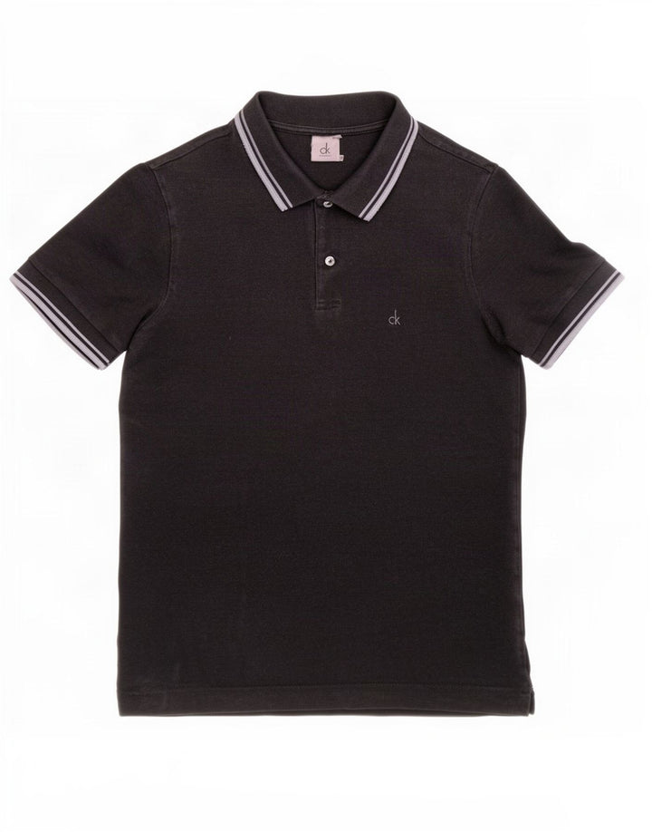 Polo Calvin Klein para hombre pequeño a rayas negras