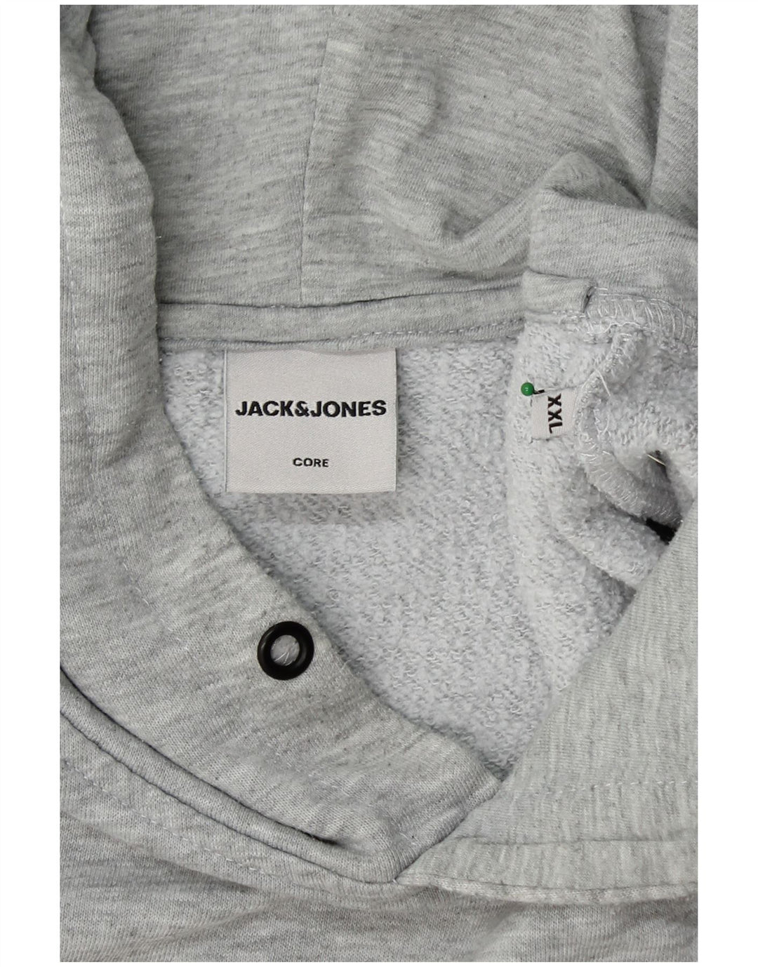 JACK & JONES Jersey con capucha gráfico para hombre 2XL Poliéster gris