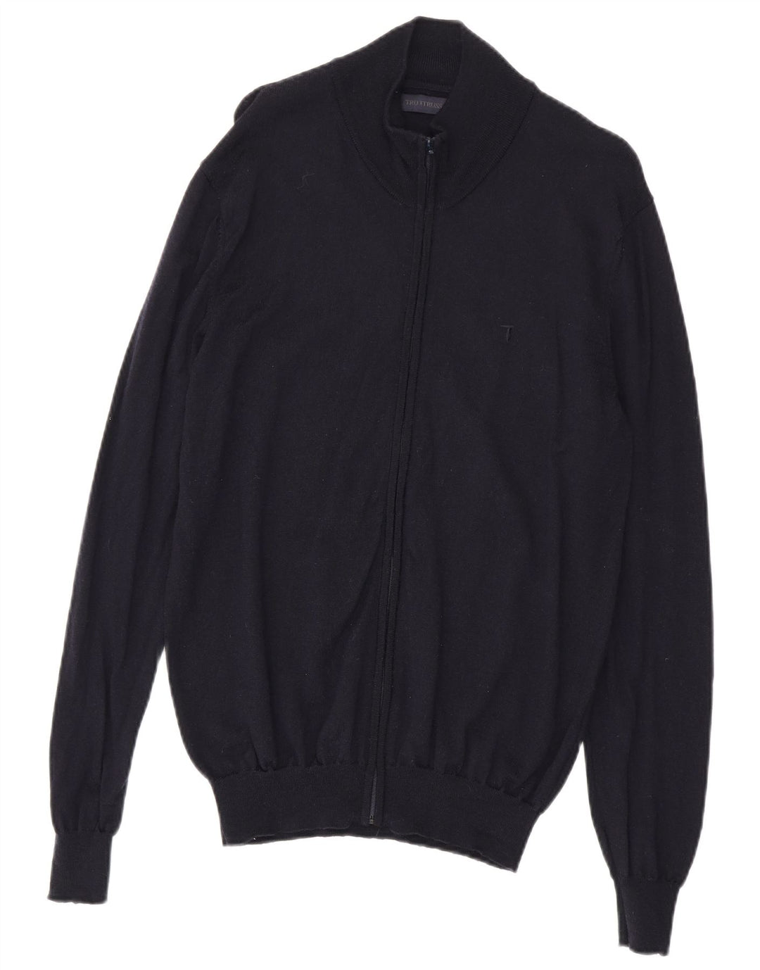 Trussardi Cárdigan Hombre De Lana Azul Marino Grande