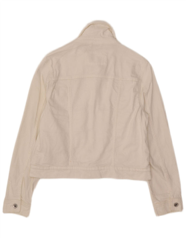 Marks & Spencer Chaqueta vaquera corta para mujer Reino Unido 12 Algodón blanco mediano