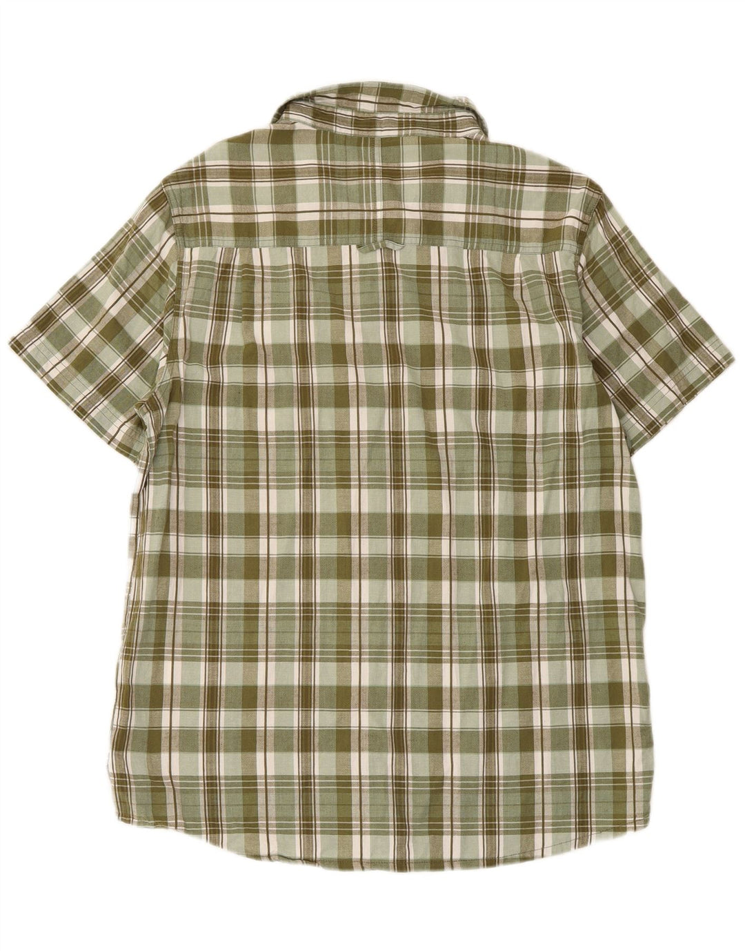 Camisa de manga corta para hombre de Mountain Warehouse Algodón a cuadros verdes grandes
