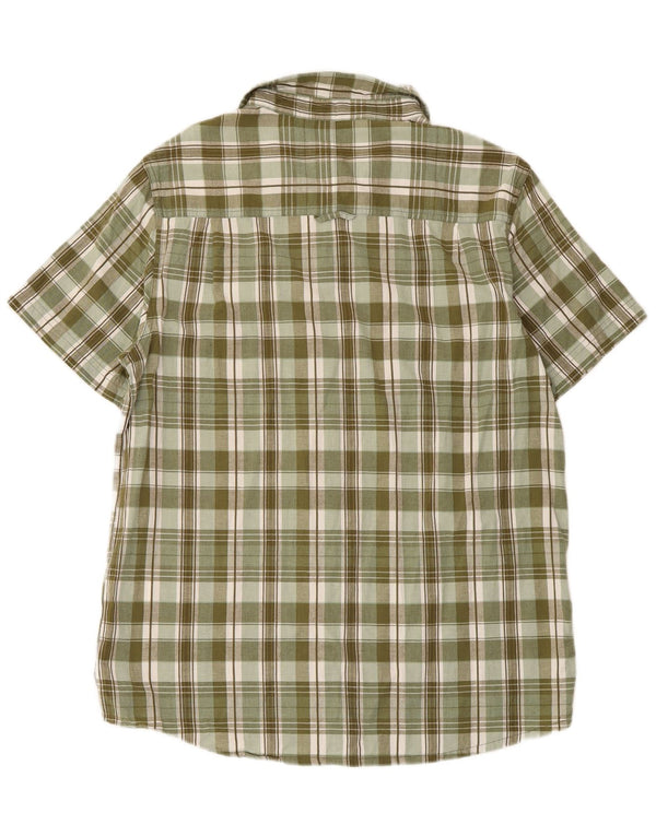 Camisa de manga corta para hombre de Mountain Warehouse Algodón a cuadros verdes grandes