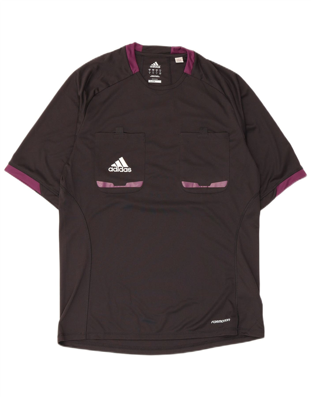 Adidas Hombre Climacool Camiseta Top Medio Negro Colorblock Poliéster