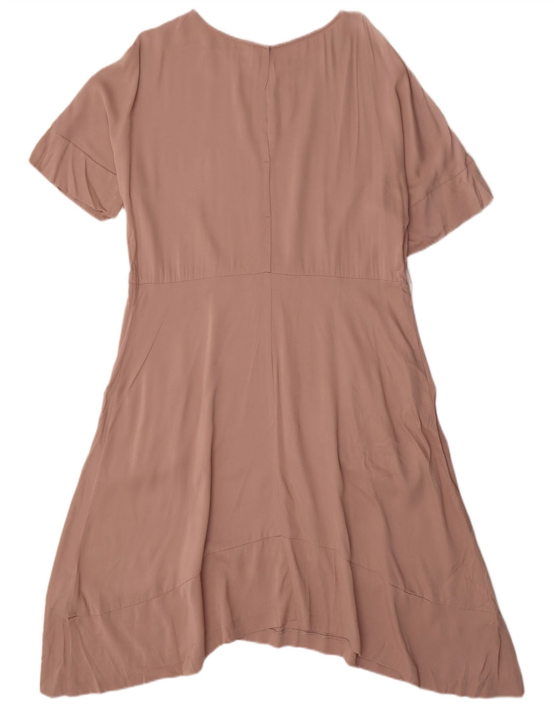 REISS Vestido asimétrico para mujer UK 42 Viscosa rosa mediana