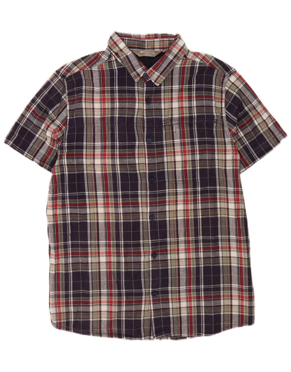 Camisa de manga corta para hombre de Mountain Warehouse con cuadros azules marino grandes