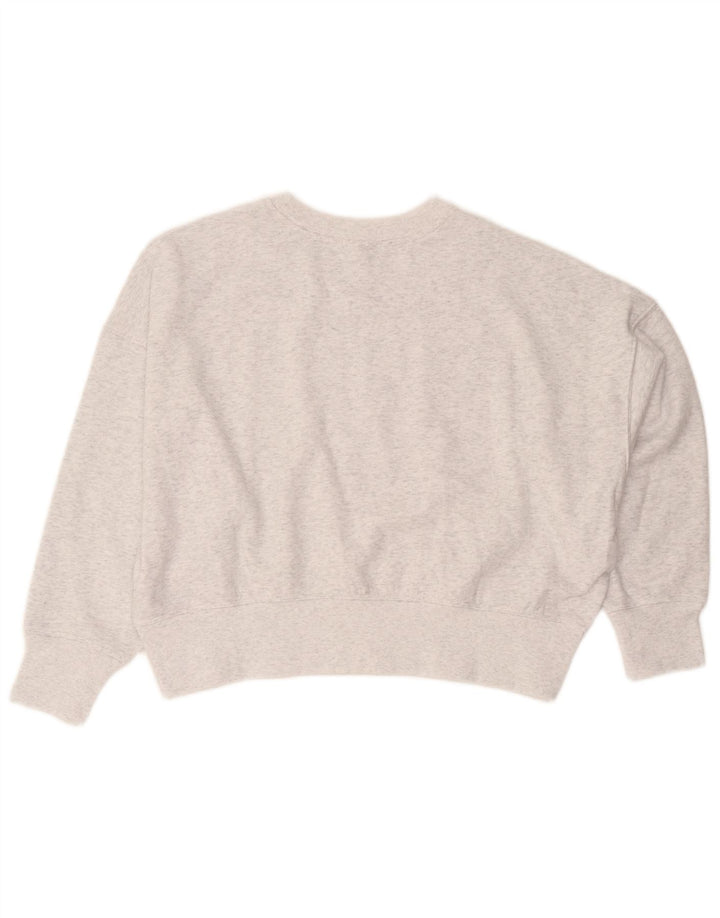 Dkny - Sudadera extragrande con gráfico corto para mujer, talla 10, color gris