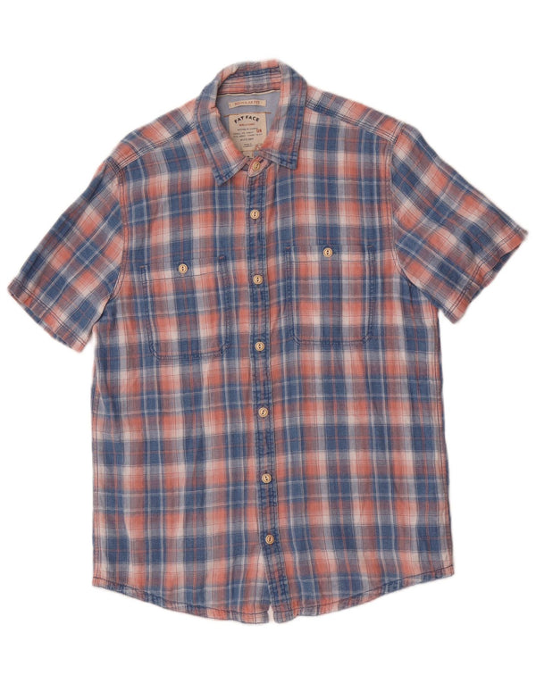 Camisa de corte regular y manga corta para hombre de Fat Face Algodón a cuadros en azul pequeño
