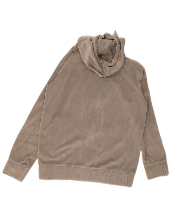 Ellesse Sudadera con capucha y cremallera de terciopelo para mujer Reino Unido 14 Algodón gris medio
