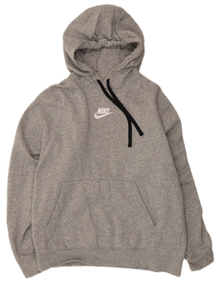 Nike Hombre Sudadera Con Capucha Gráfica Jersey De Algodón Gris Medio
