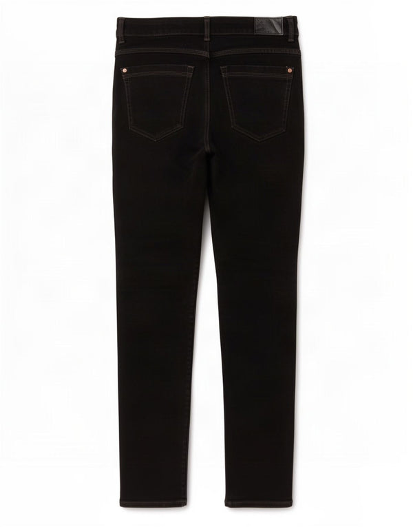 Marks & Spencer Vaqueros Magic Slim para Mujer UK 12 Medium W28 L28 Algodón Negro