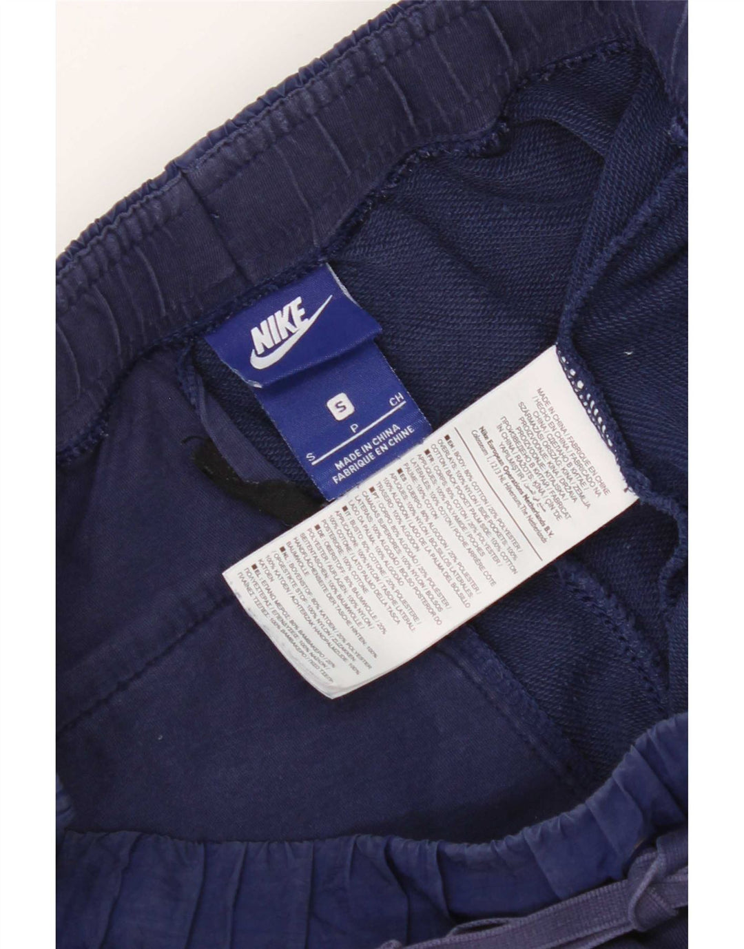 Nike - Pantalones de chándal con gráfico para hombre, talla pequeña, algodón azul marino