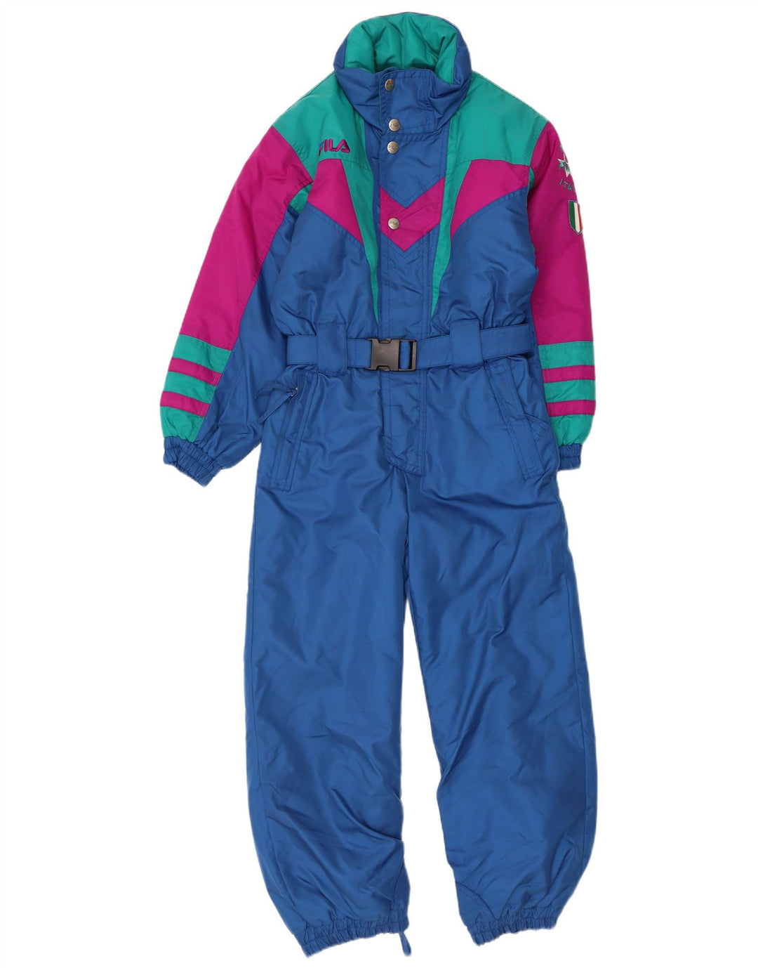 Fila Mono de esquí para niño 9-10 años Poliéster color block azul