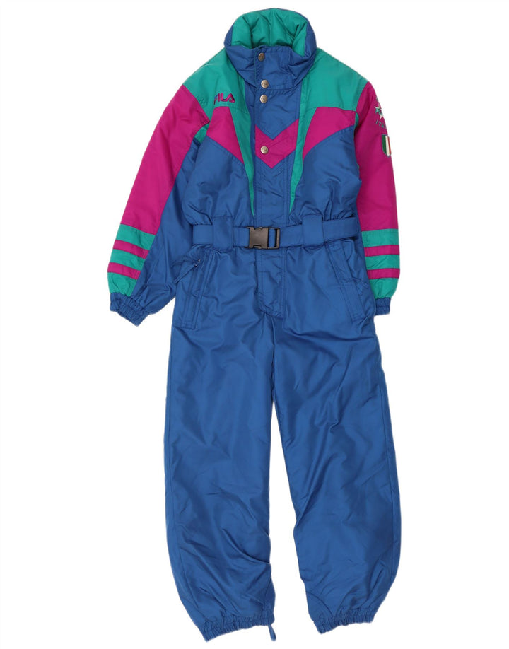 Fila Mono de esquí para niño 9-10 años Poliéster color block azul