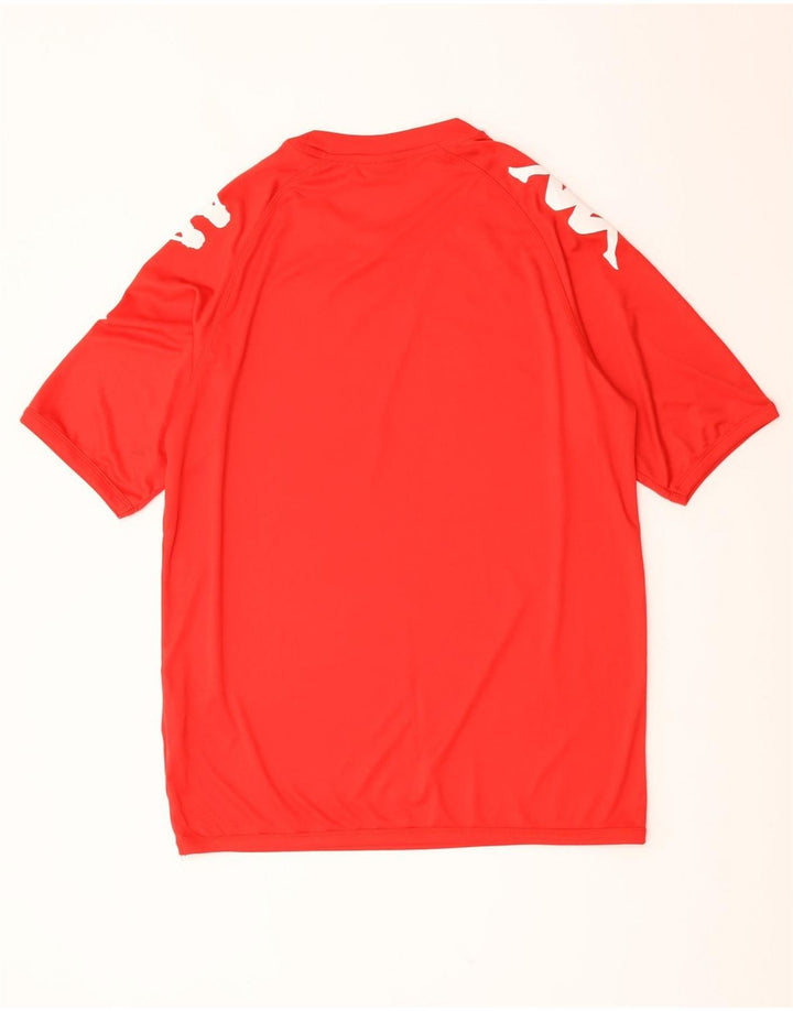 Kappa - Camiseta gráfica para hombre, talla grande, poliéster rojo