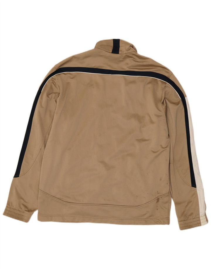Diadora Chaqueta de chándal para hombre ES 42 Large Beige Colorblock Poliéster