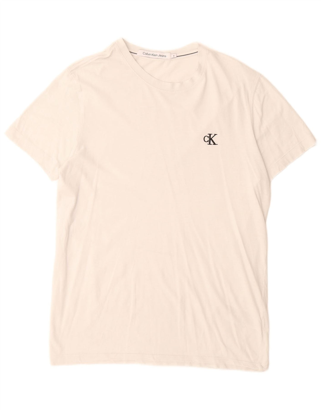 Calvin Klein Jeans - Camiseta para hombre, talla mediana, algodón blanco
