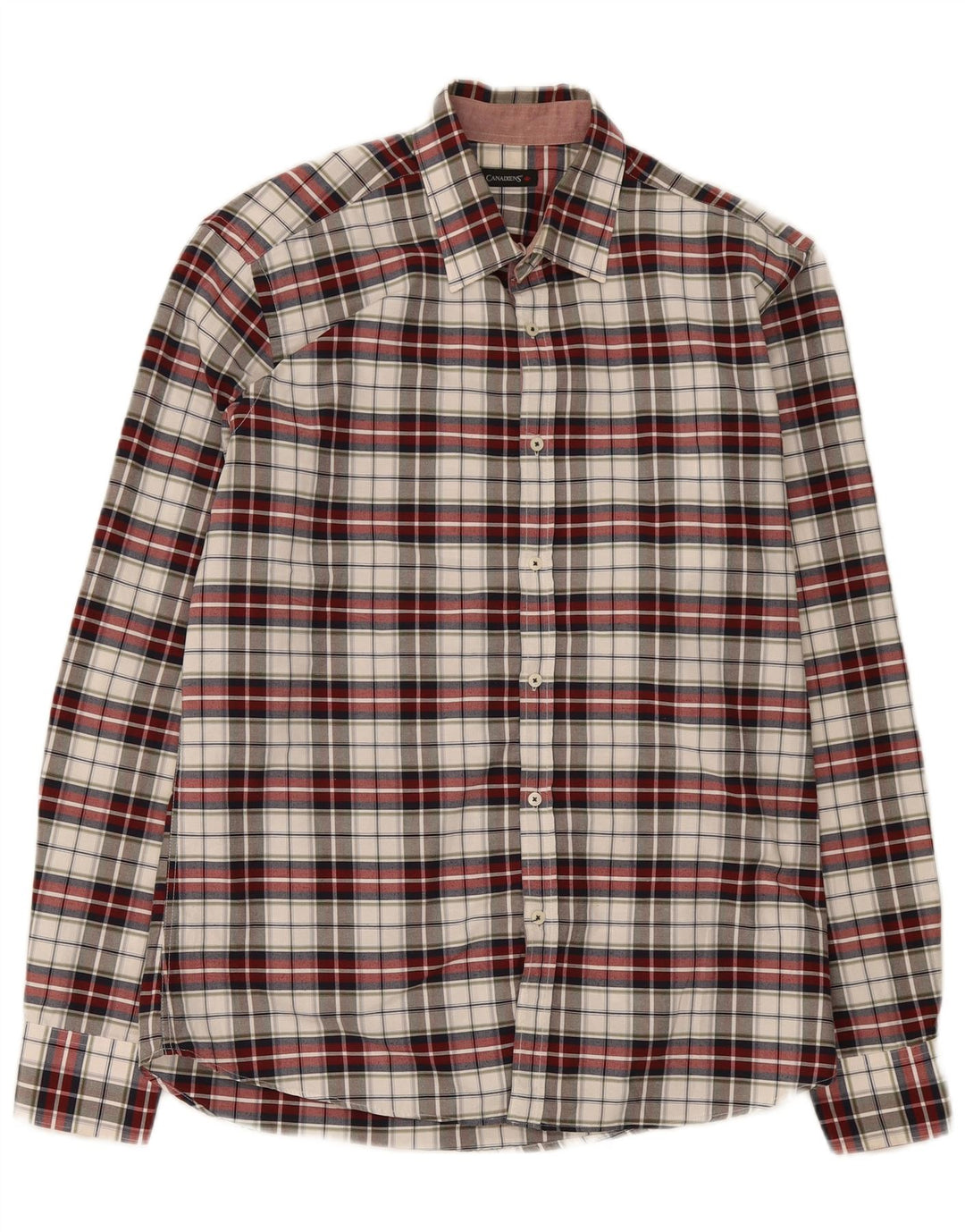 Camisa de franela Canadiens para hombre de algodón a cuadros rojos grandes