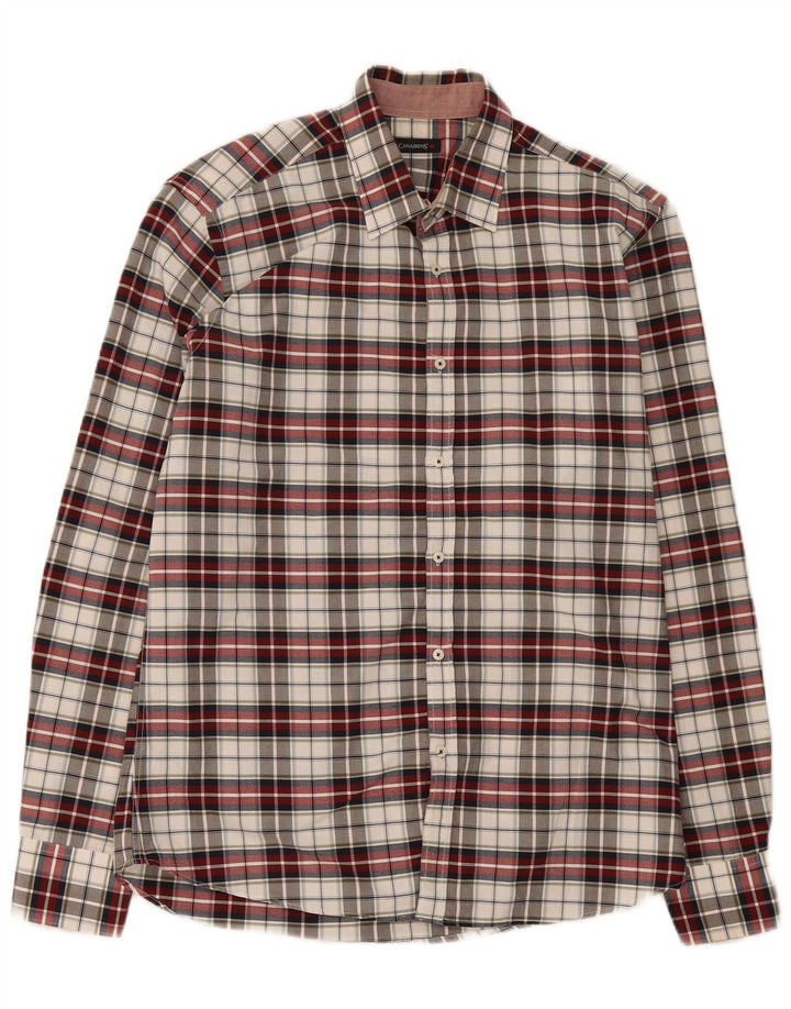 Camisa de franela Canadiens para hombre de algodón a cuadros rojos grandes